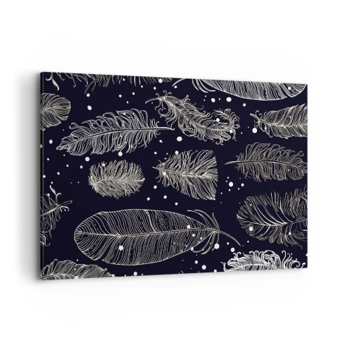 Canvastavla - Bild på duk - Fjäderspets - 120x80 cm