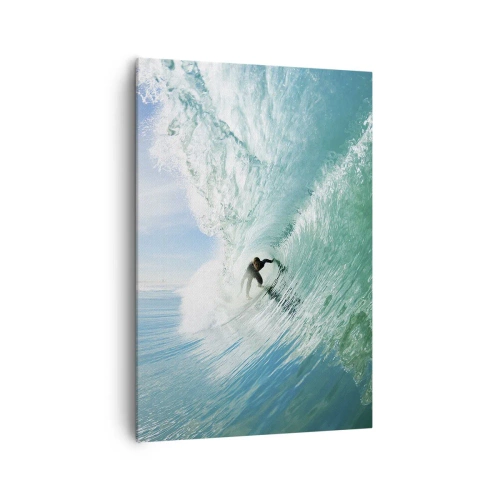 Canvastavla - Bild på duk - Alltid på vågen - 70x100 cm