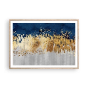 Affisch i ram av ljusek - Modern komposition med blixt - 100x70 cm