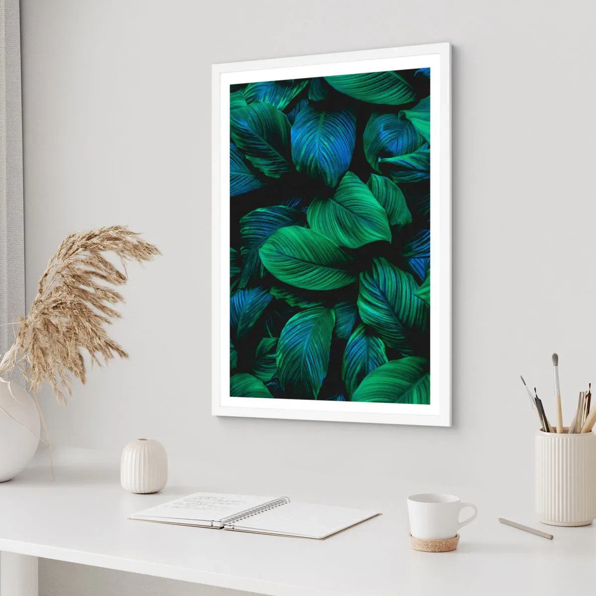 Affisch i vit ram - I gröna folkmassan - 30x40 cm