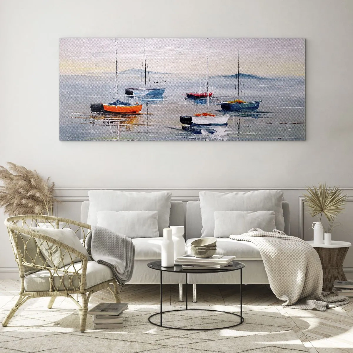 Glastavla - Bild på glas - En välförtjänt vila - 100x40 cm