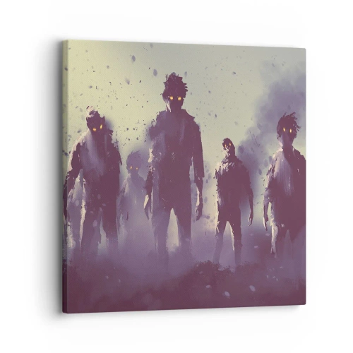 Canvastavla - Bild på duk - Akta! De kommer - 30x30 cm