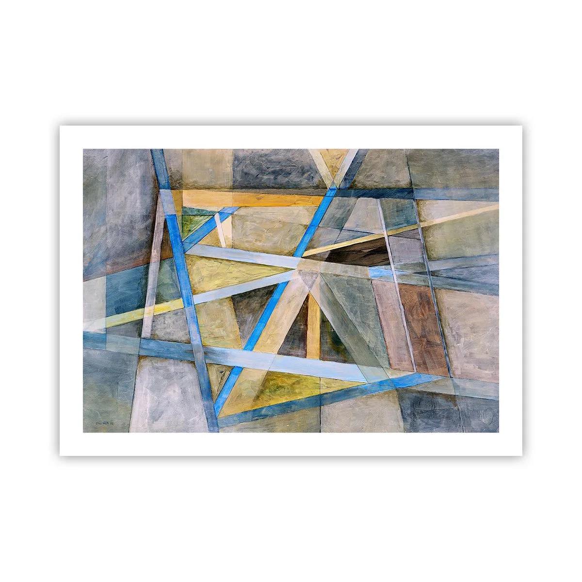 Affisch - Rakt fram eller diagonalt? - 70x50 cm