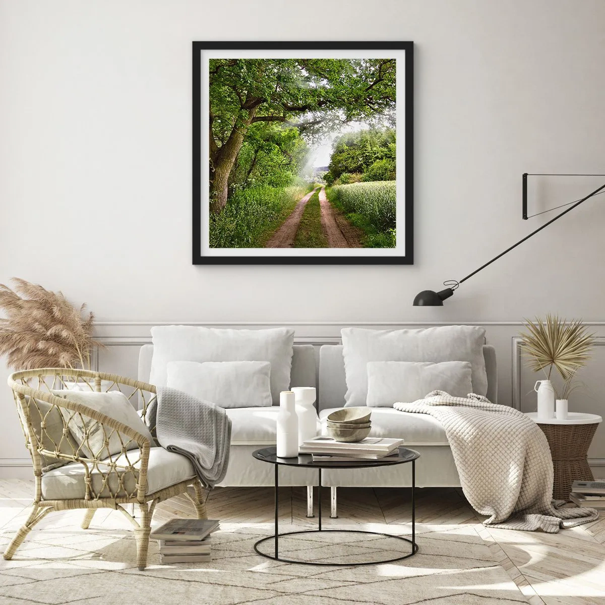 Affisch i svart ram - Et in Arcadia ego - 40x40 cm