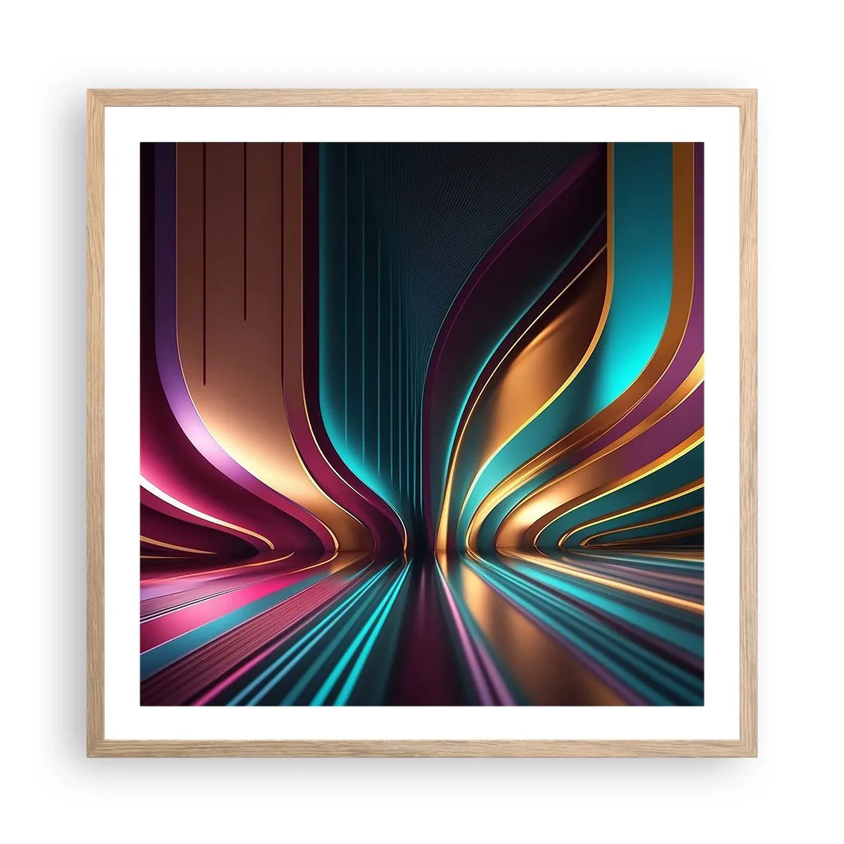 Affisch i ram av ljusek - Ljusets arkitektur - 60x60 cm