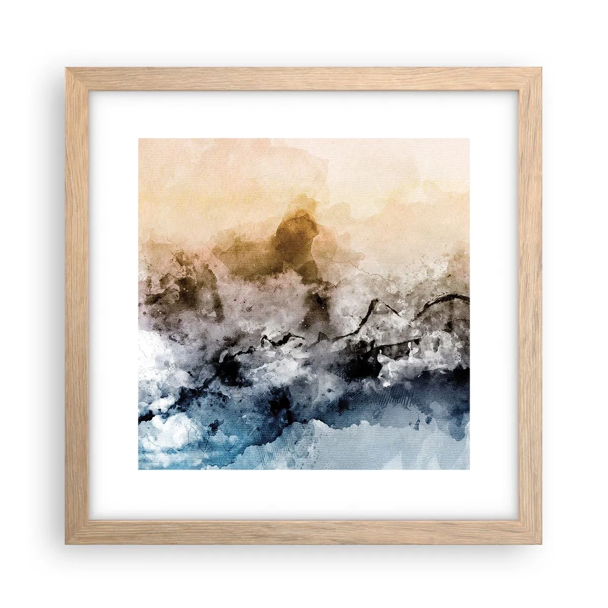 Affisch i ram av ljusek - Dränkta i dimman - 30x30 cm