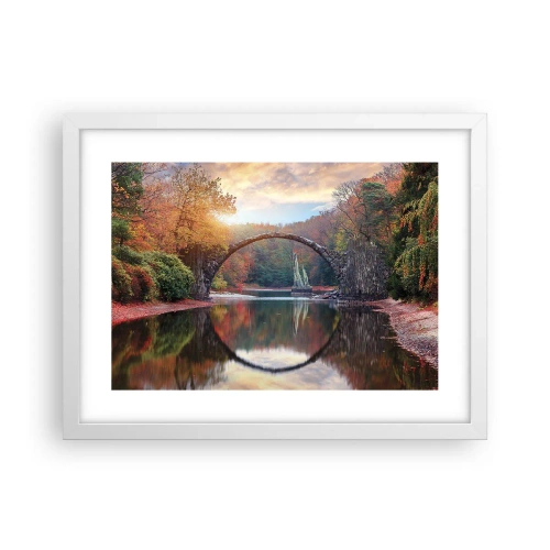 Affisch i vit ram - På andra sidan av spegeln - 40x30 cm