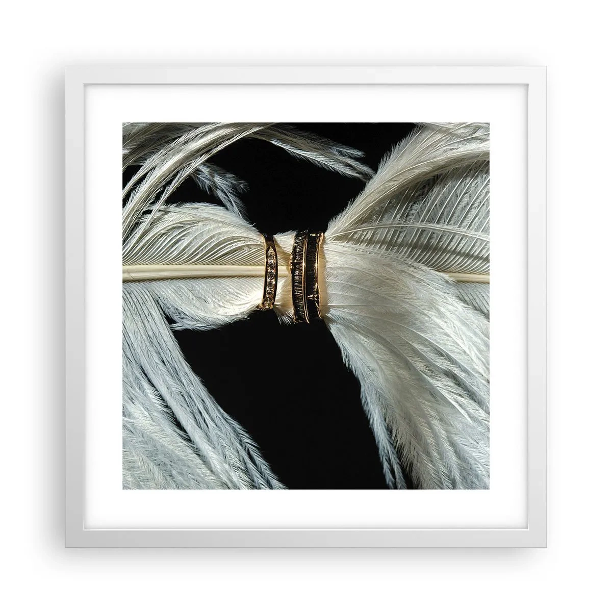 Affisch i vit ram - ...och jag lämnar inte dig… - 40x40 cm