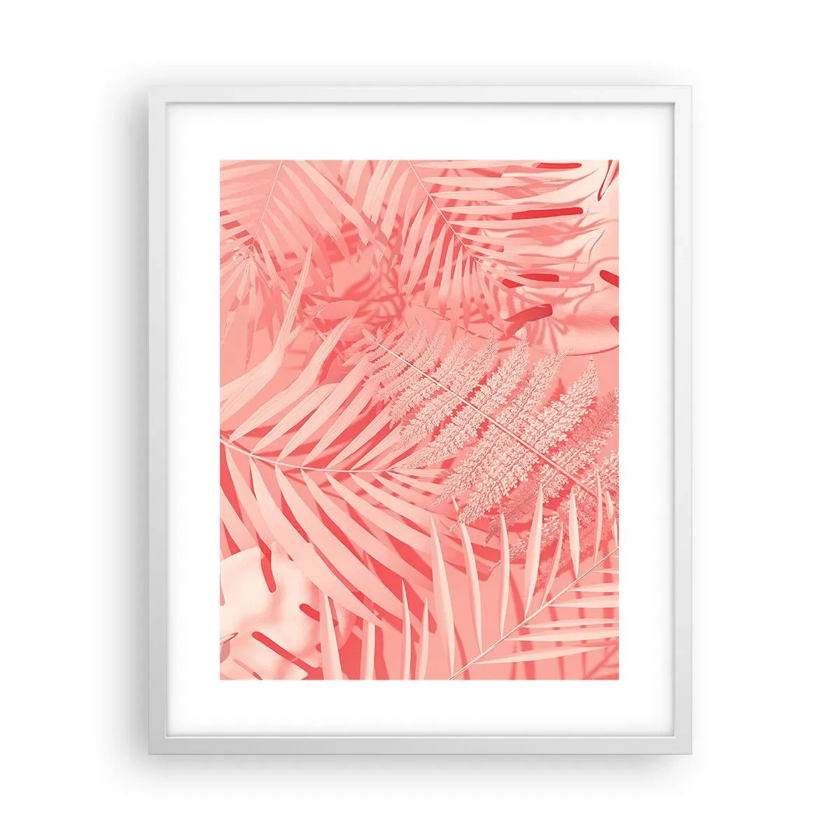 Affisch i vit ram - Rosa koncept - 40x50 cm