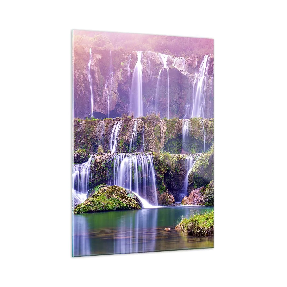 Glastavla - Bild på glas - Trappan till himlen - 50x70 cm