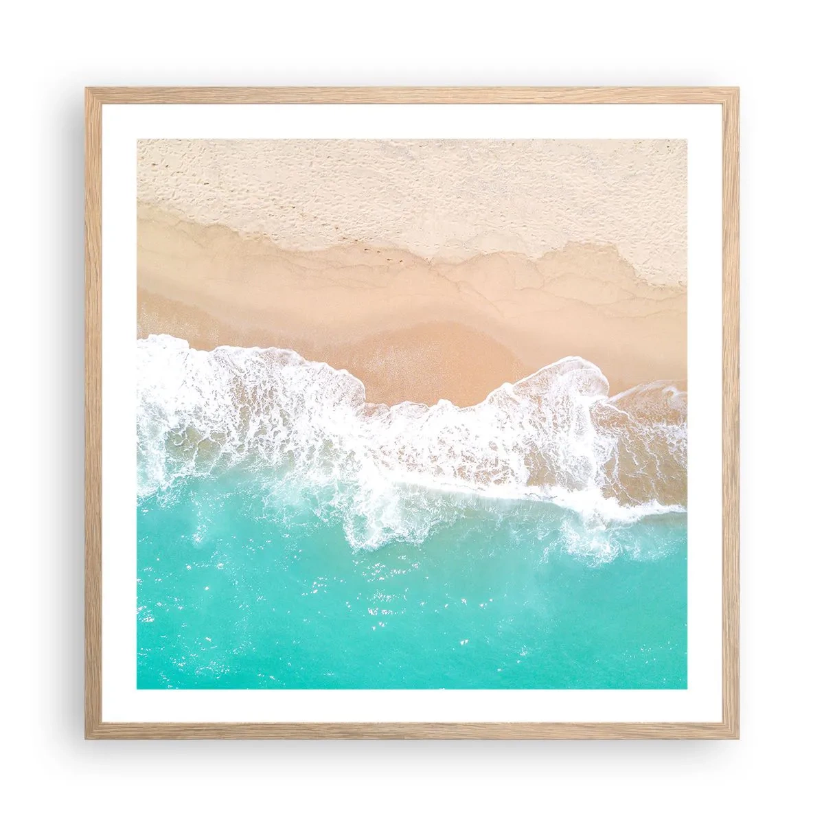 Affisch i ram av ljusek - Smekande beröring - 60x60 cm