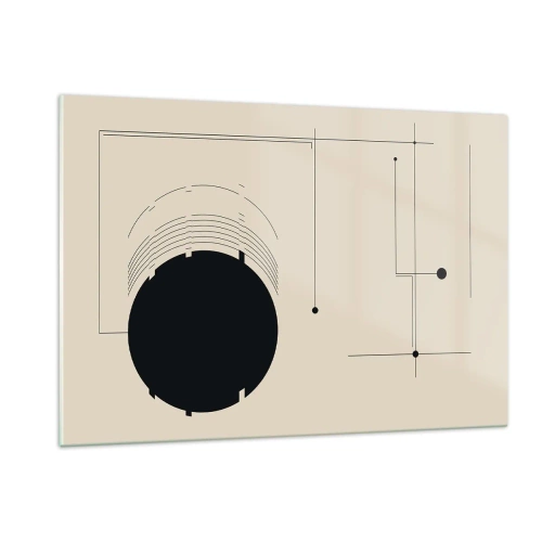 Glastavla - Bild på glas - Fjädrande och dynamisk komposition - 120x80 cm