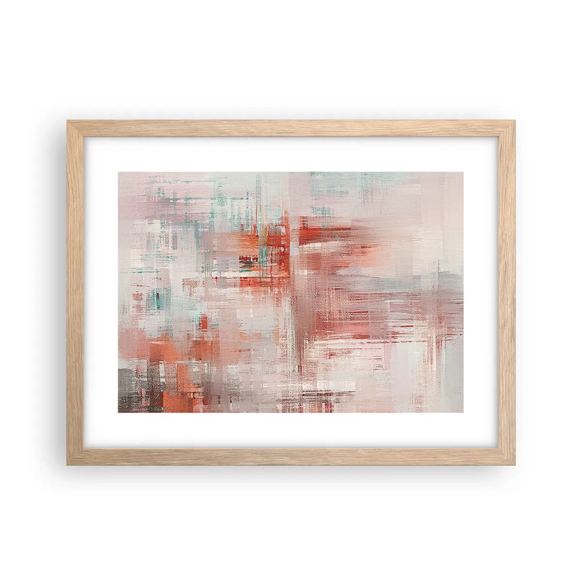 Affisch i ram av ljusek - Dimmigt. Rosa - 40x30 cm