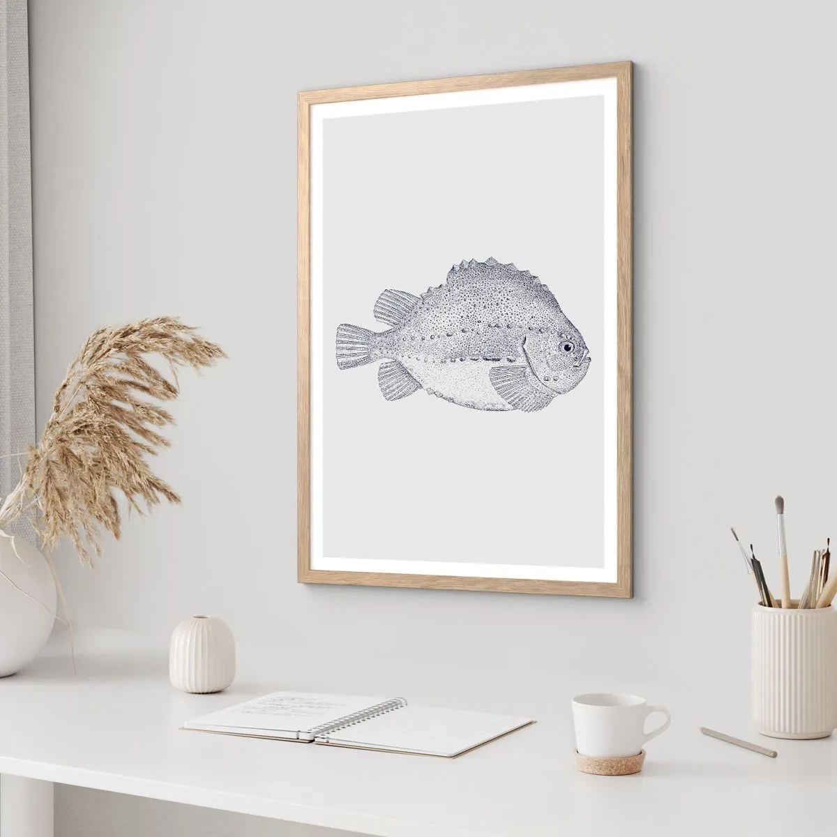 Affisch i ram av ljusek - Till naturforskarens album - 61x91 cm