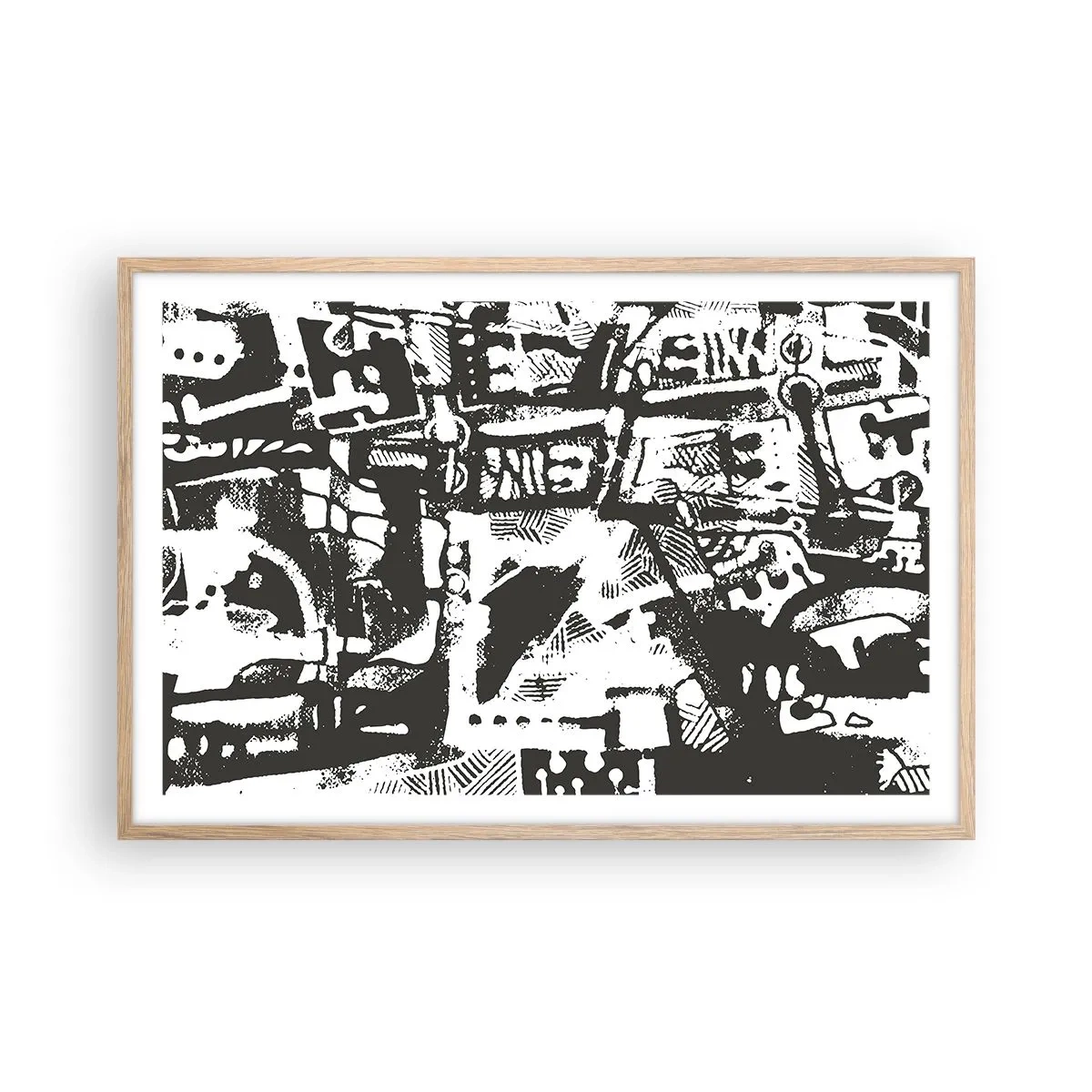 Affisch i ram av ljusek - Ordning eller kaos? - 91x61 cm