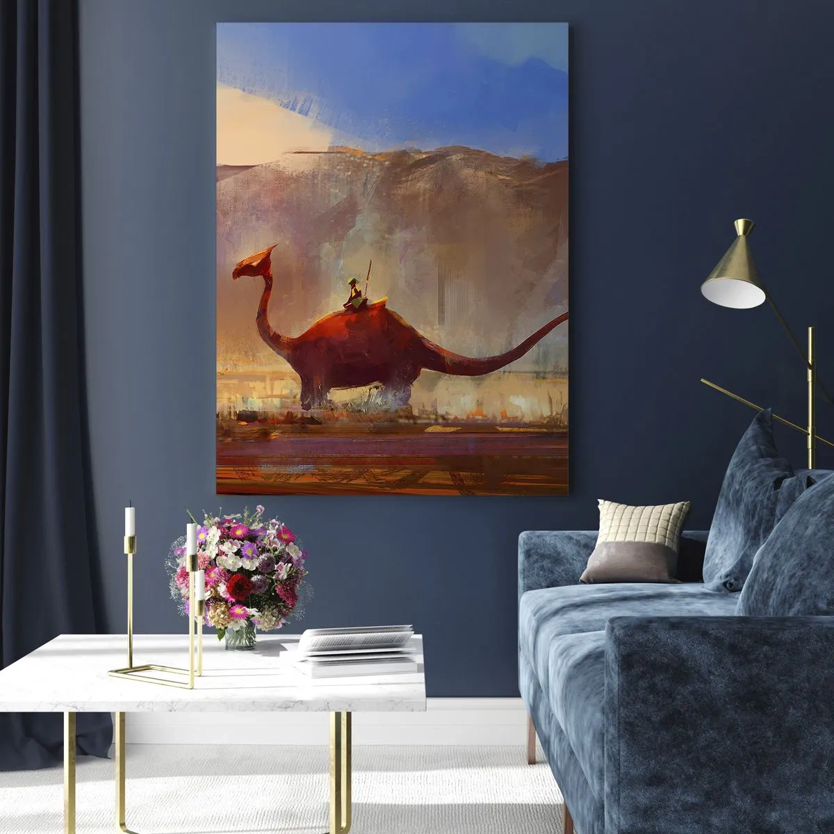 Glastavla - Bild på glas - Om de inte dött ut - 80x120 cm