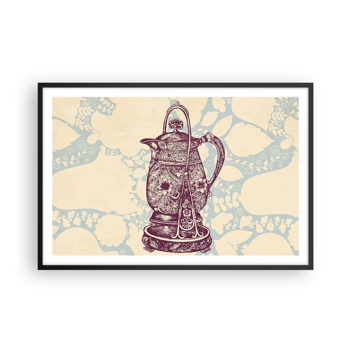 Affisch i svart ram - Skönhet av det vardagliga livet - 91x61 cm