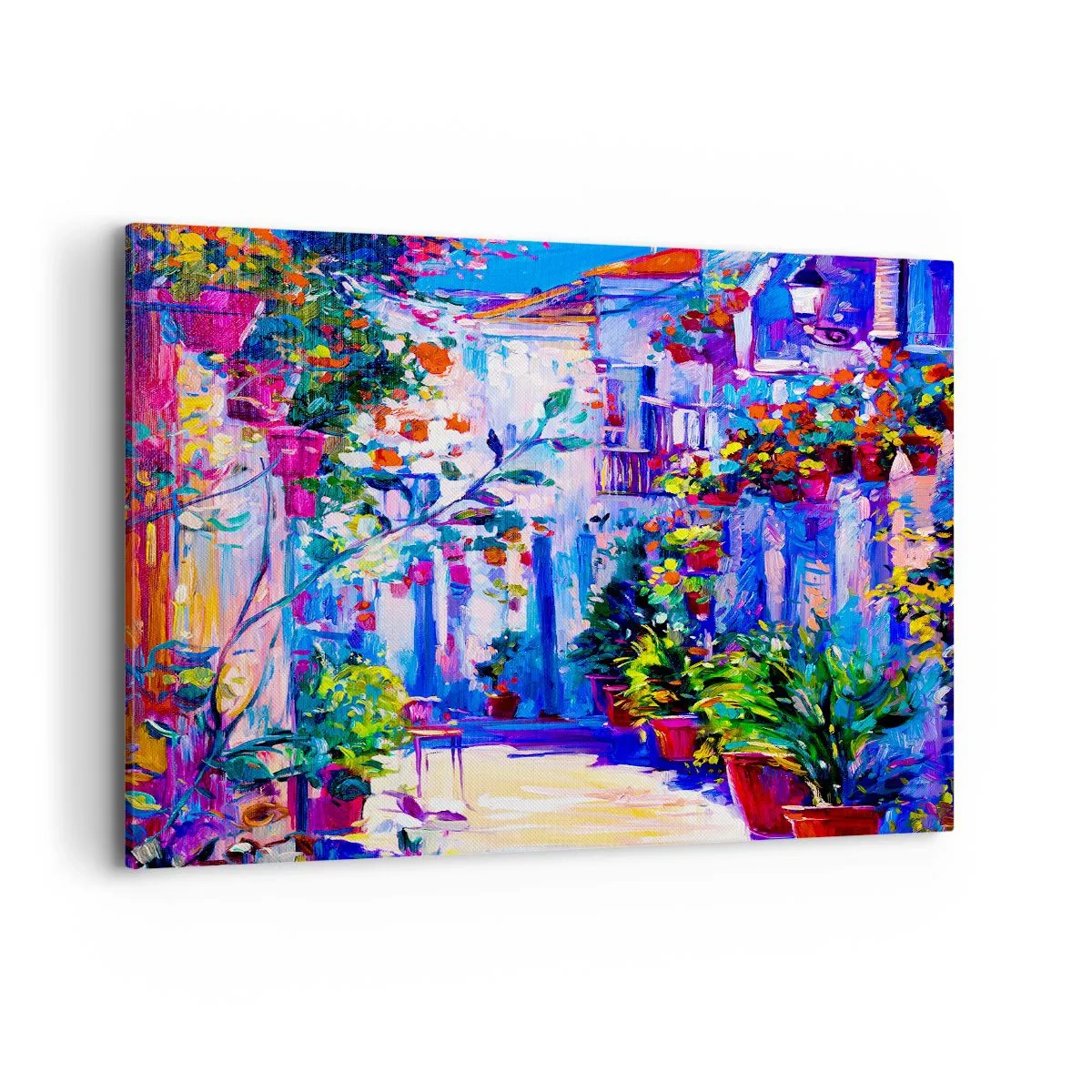 Canvastavla - Bild på duk - Impression - italiensk gränd - 100x70 cm