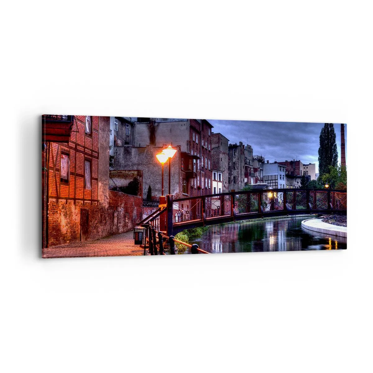 Canvastavla - Bild på duk - Du kände inte Bydgoszcz från denna sida - 100x40 cm