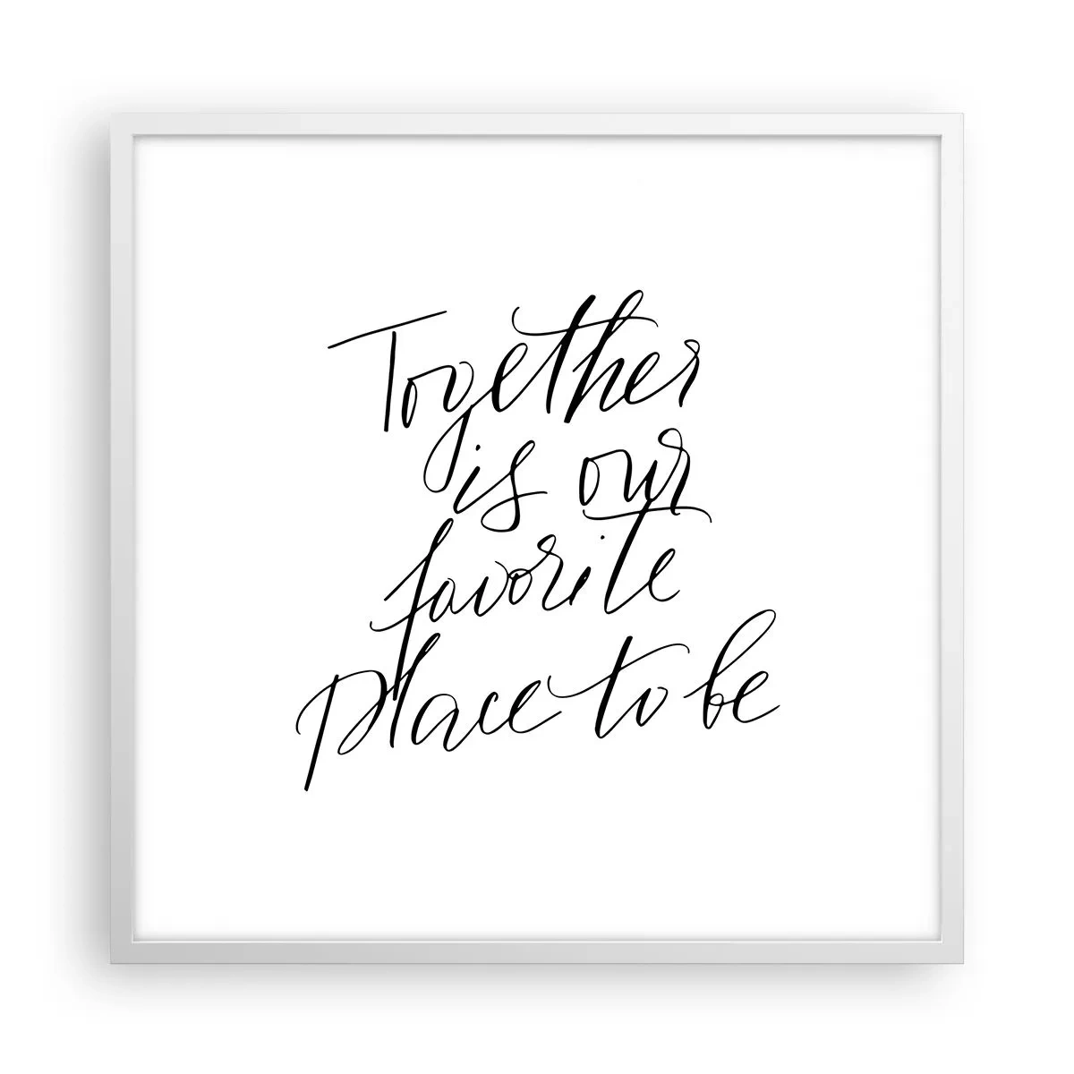 Affisch i vit ram - Känner du också det? - 60x60 cm