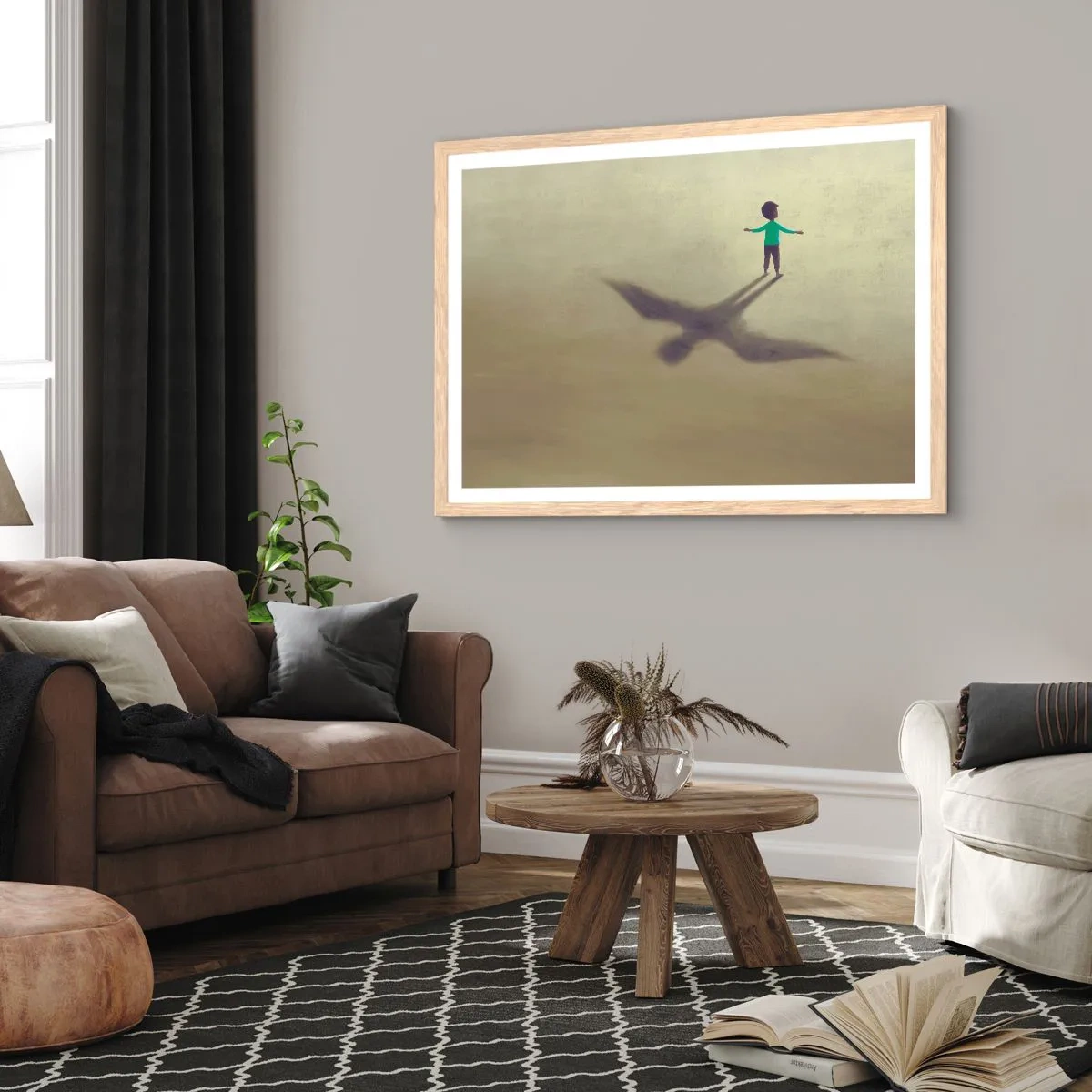 Affisch i ram av ljusek - Framtidens hjälte - 100x70 cm