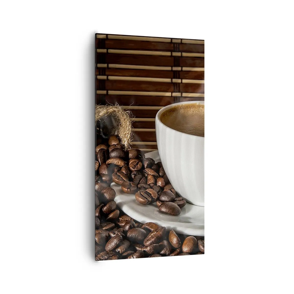 Canvastavla - Bild på duk - Kolets svärta, bärnstenens transparens - 65x120 cm