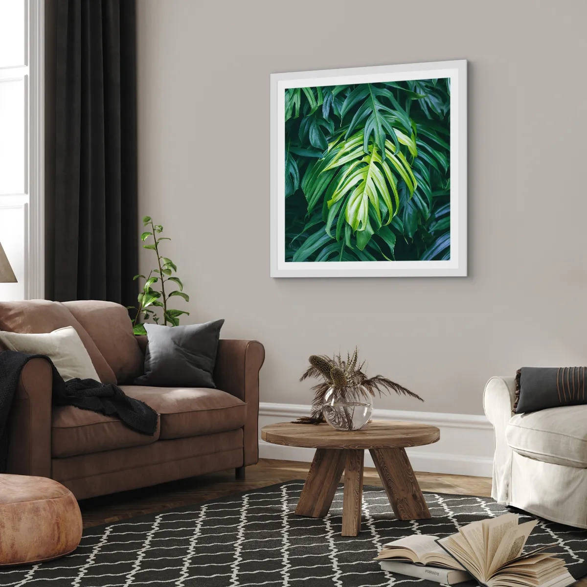 Affisch i vit ram - Doppa sig i fräschheten - 60x60 cm