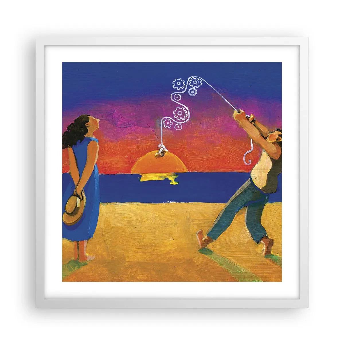 Affisch i vit ram - Mer än en stjärna från himlen - 50x50 cm