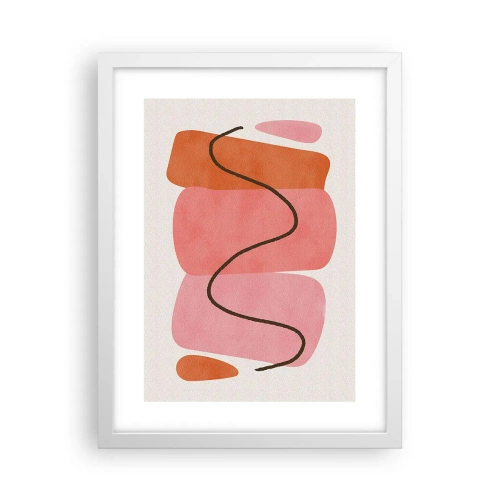 Affisch i vit ram - Formernas mjuka rörelse - 30x40 cm