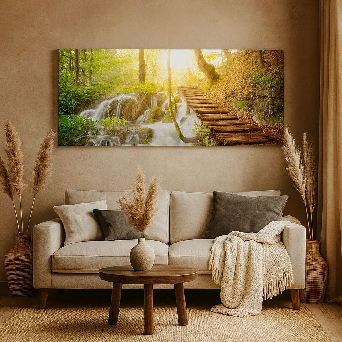 Canvastavla - Bild på duk - Efterlängtad svalka - 100x40 cm