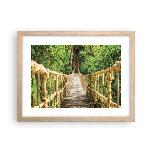 Affisch i ram av ljusek - Upphängd i grönskan - 40x30 cm