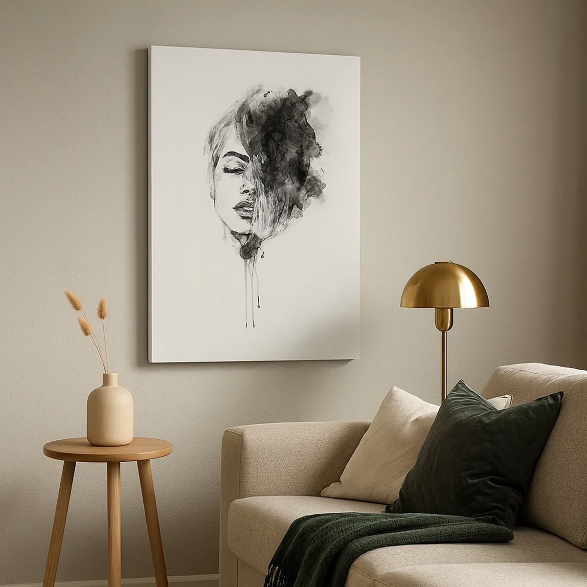 Canvastavla - Bild på duk - Vad flickan drömmer om - 50x70 cm