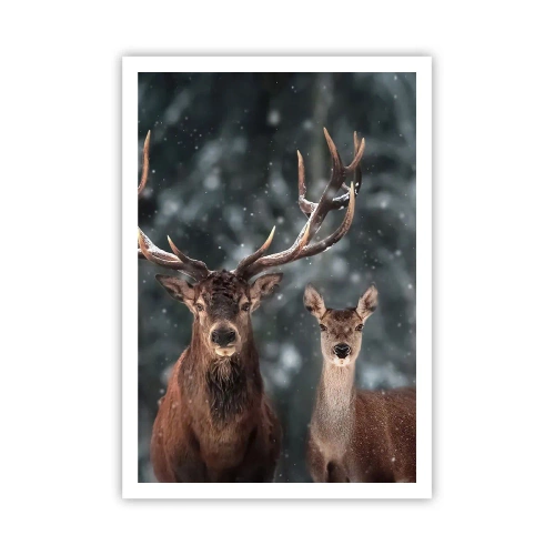 Affisch - Skogens herre med hustrun - 70x100 cm