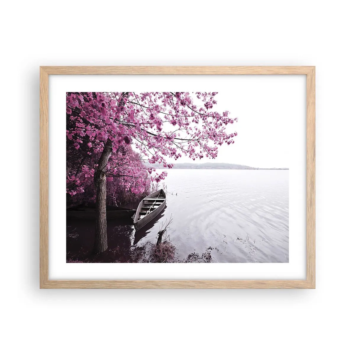Affisch i ram av ljusek - I rosa tystnad - 50x40 cm