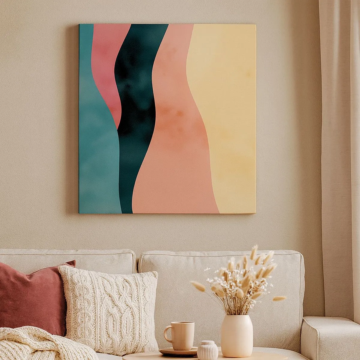 Canvastavla - Bild på duk - Enig oenighet - 30x30 cm