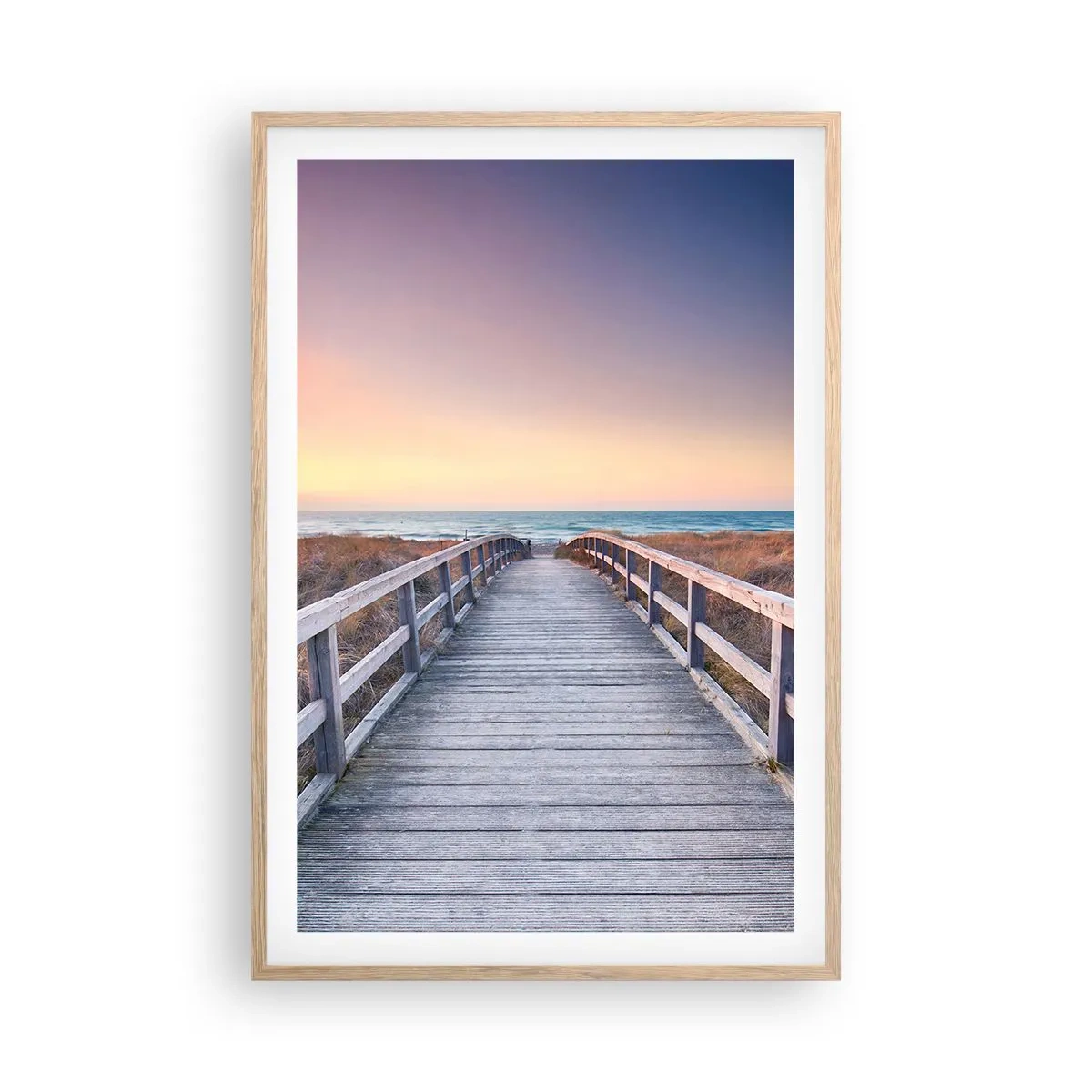 Affisch i ram av ljusek - Kvällssken i Östersjön - 61x91 cm