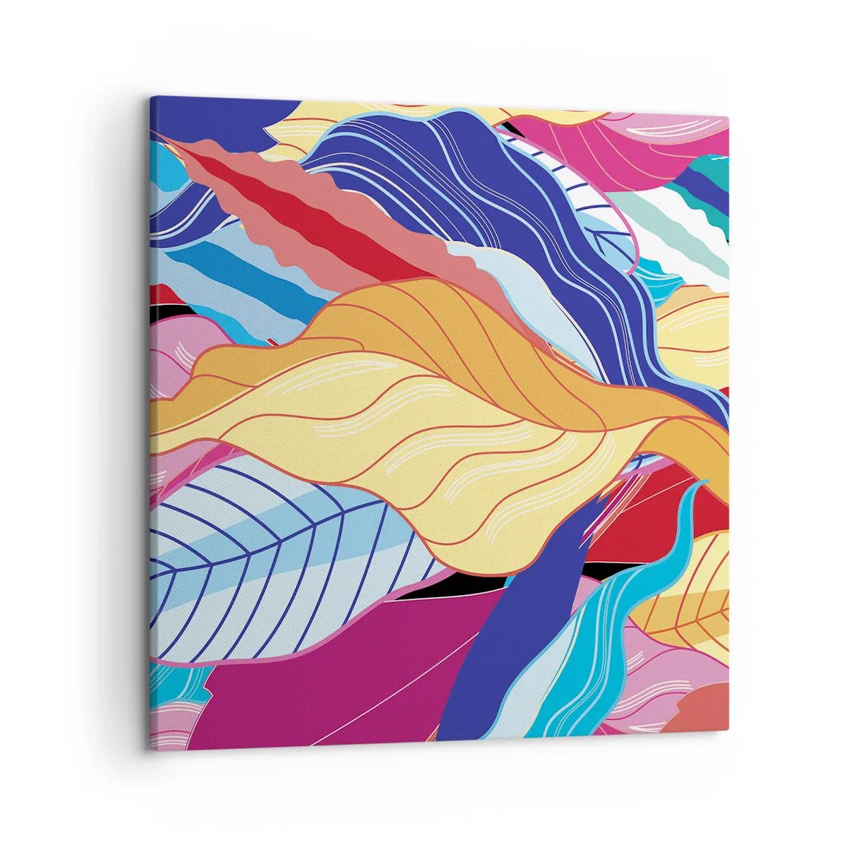 Canvastavla - Bild på duk - Färgglad röra - 50x50 cm