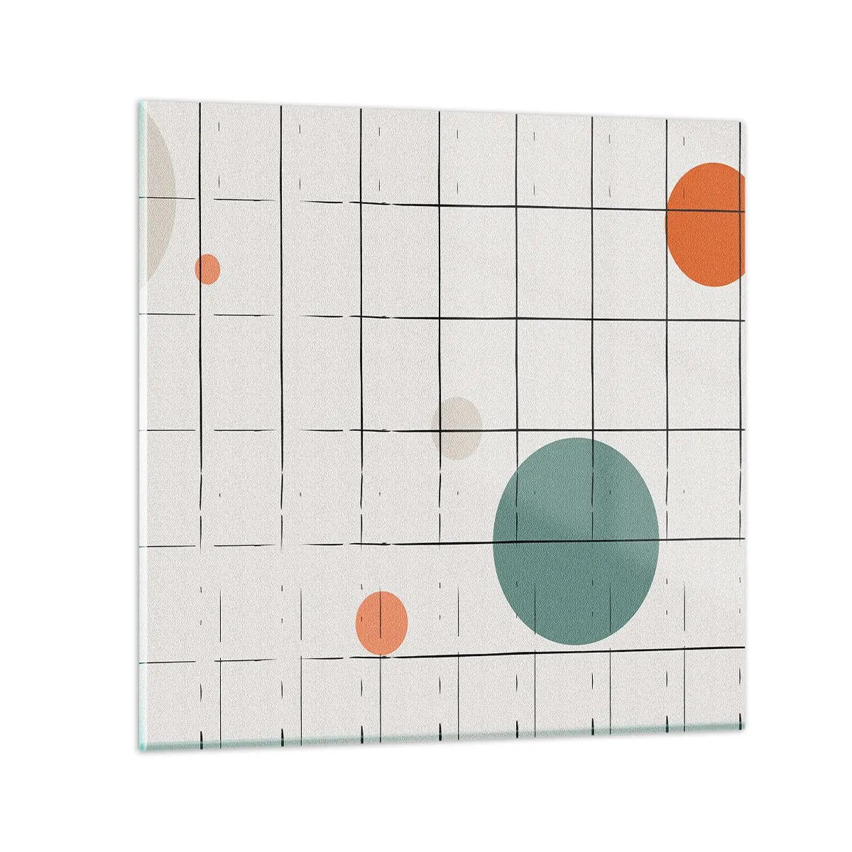 Glastavla - Bild på glas - Fångade. Vi eller de? - 50x50 cm