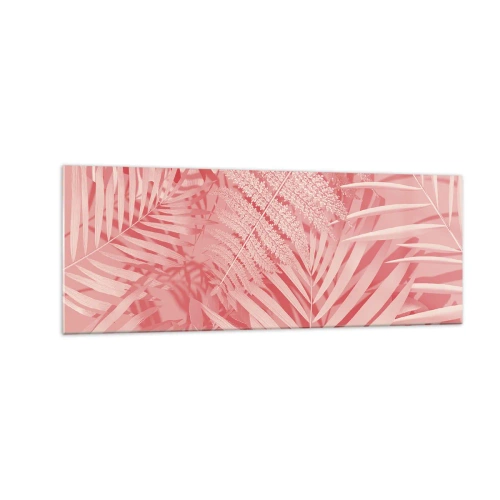 Glastavla - Bild på glas - Rosa koncept - 140x50 cm