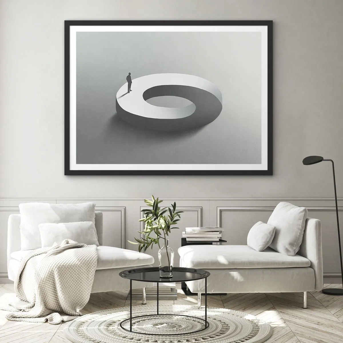 Affisch i svart ram - Och försök att vara klok - 50x40 cm