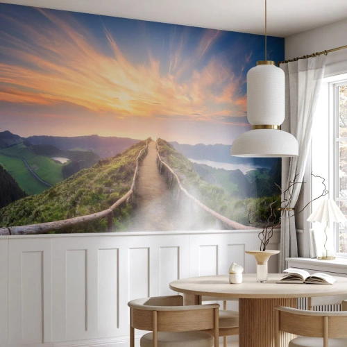 Fototapet Premium Sand - Nära himlen - Bergslandskap, Natur, Solnedgång - 300x210 cm