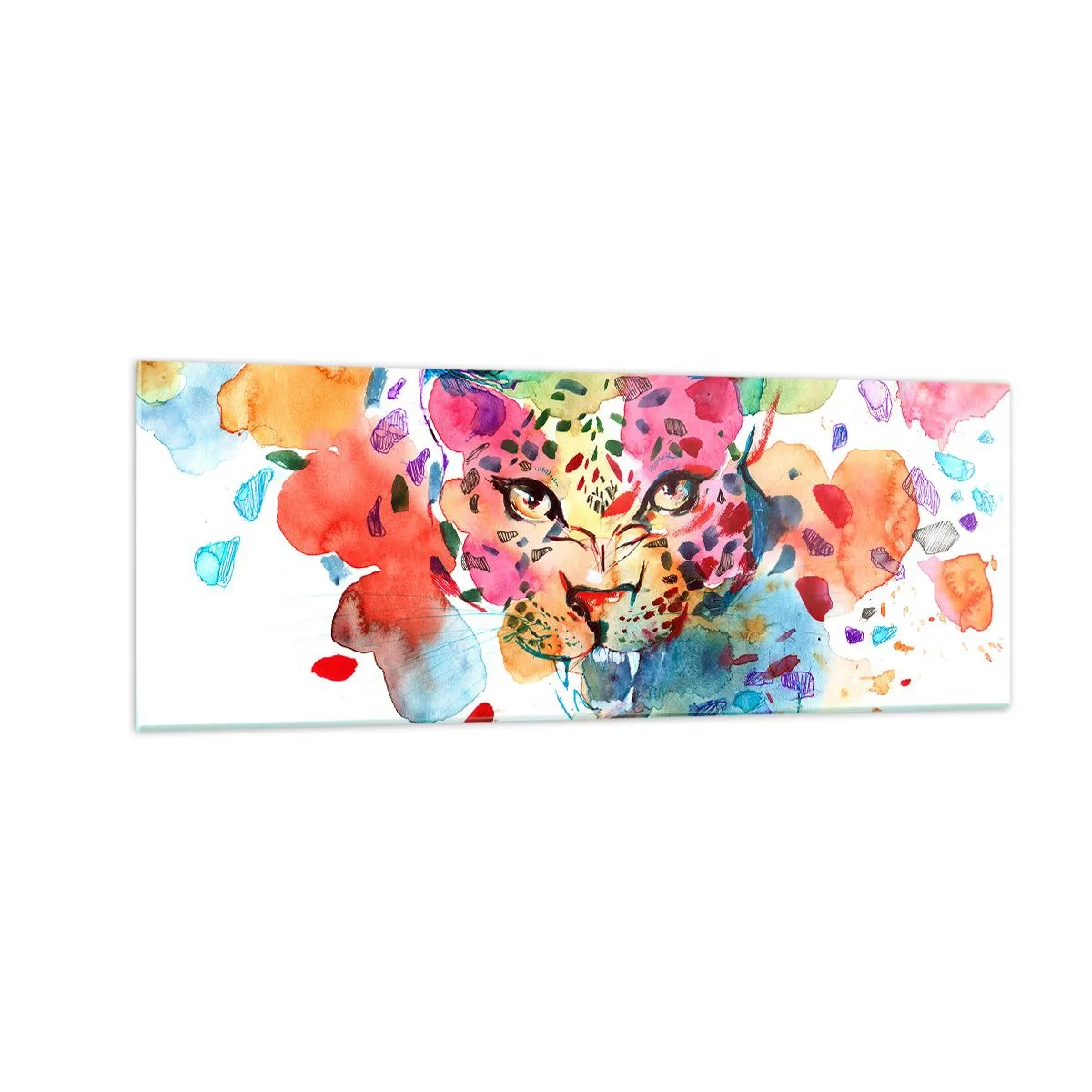Glastavla - Bild på glas - Skönheten och odjuret - 140x50 cm