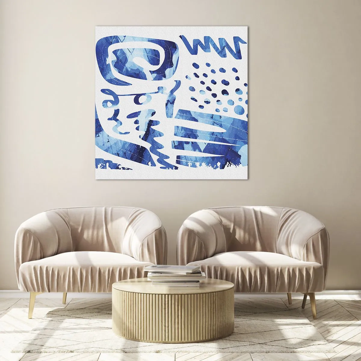 Glastavla - Bild på glas - Tillbaka till rötterna - 70x70 cm