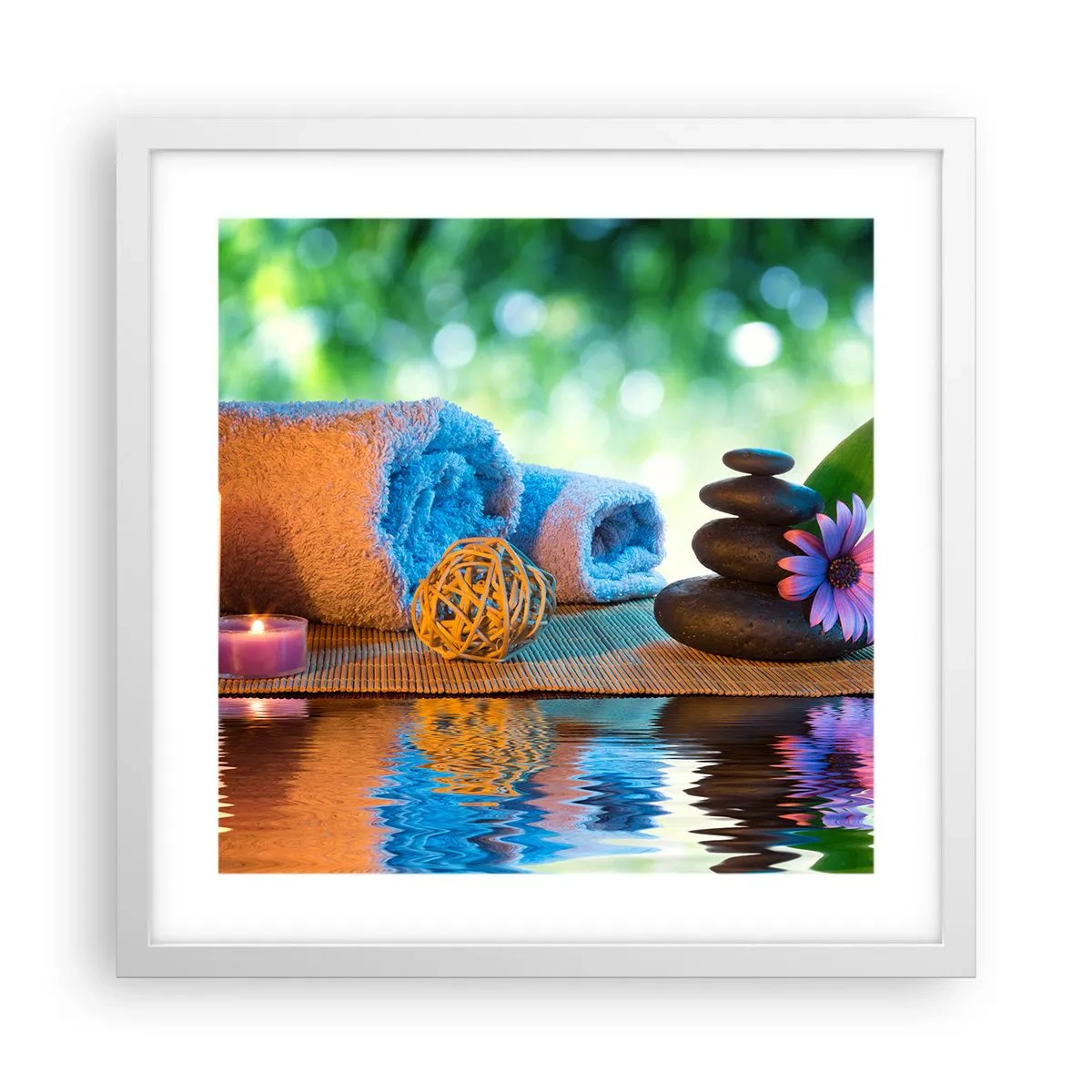 Affisch i vit ram - Tid för kroppen - 40x40 cm