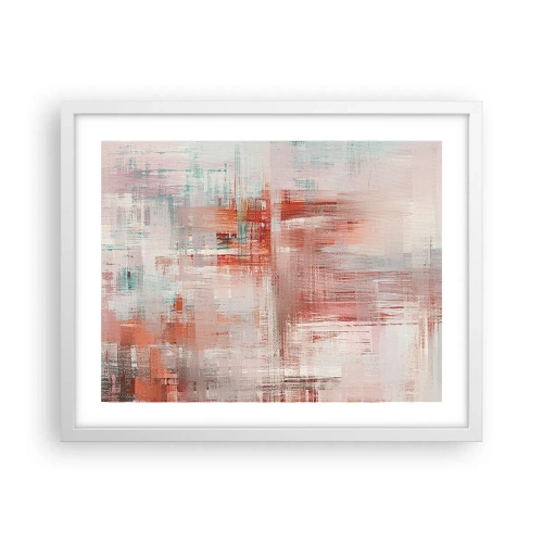 Affisch i vit ram - Dimmigt. Rosa - 50x40 cm