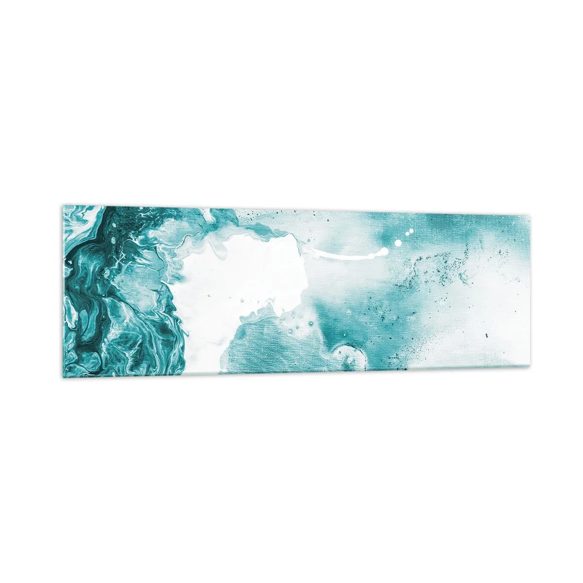 Glastavla - Bild på glas - Blåa laguner - 160x50 cm