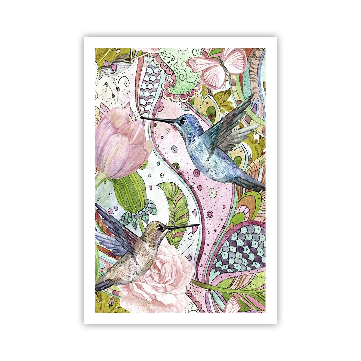 Affisch - Inbäddade i klätterväxter - 61x91 cm