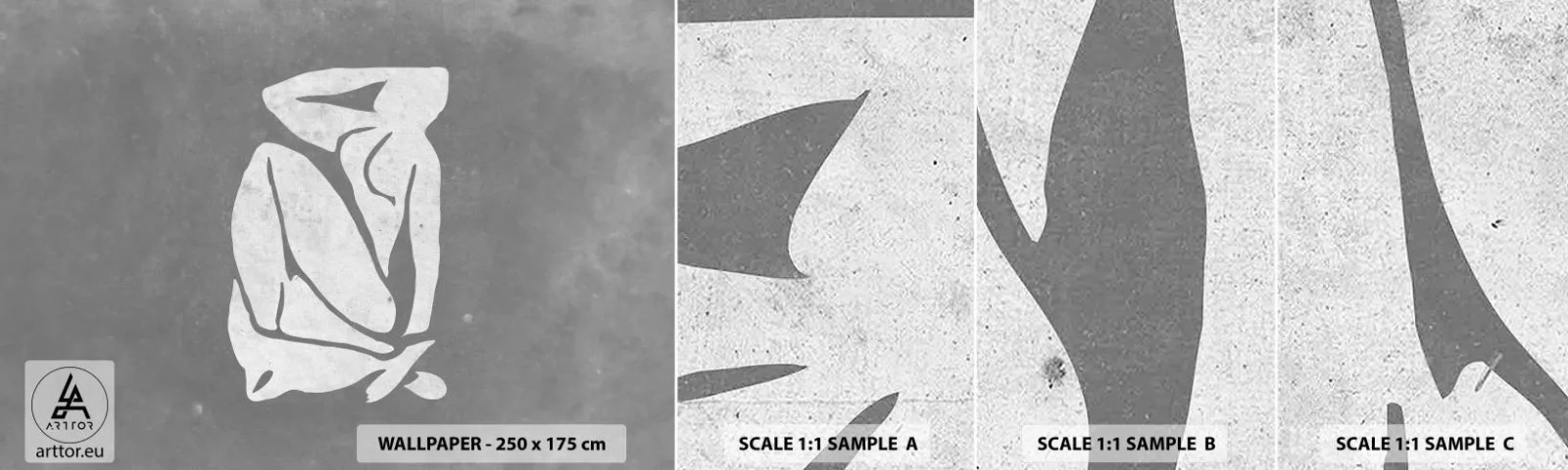 Provbit av självhäftande fototapet Deluxe Sticker - I drömmarnas värld - Minimalistisk, spela teater, Delikat - 100x30 cm