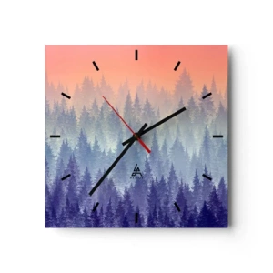 Väggklocka - Klocka på glas - Högt, högre, upp till himlen - 30x30 cm