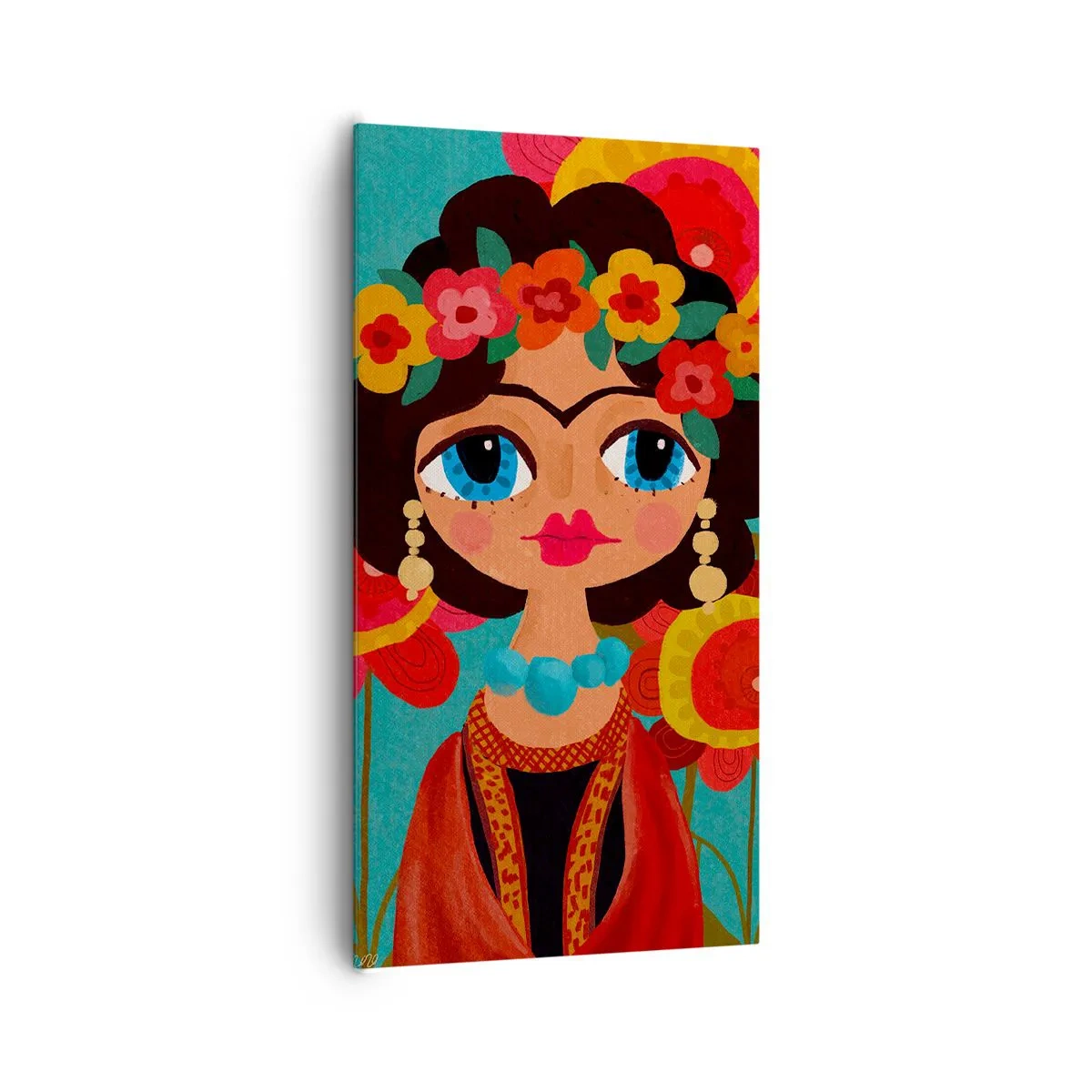 Canvastavla - Bild på duk - Vallmojungfru - 65x120 cm